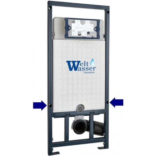 Комплект унитаза с инсталляцией WeltWasser MARBERG 507 + HEIMBACH 043 GL-WT + MAR 507 RD GL-WT 10000012164 цвет Белый глянцевый с сиденьем Микролифт и клавишей смыва цвет Белый глянцевый