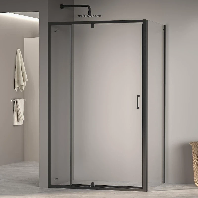 Душевой уголок RGW Passage 90x80 350807898-14 профиль цвет Черный стекло прозрачное
