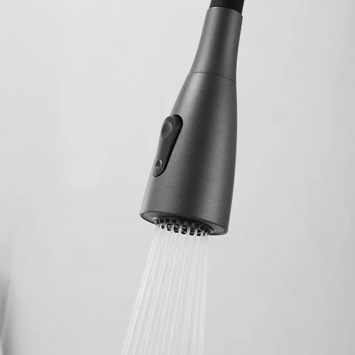 Смеситель для кухни Shevanik S843T-3 цвет Оружейная сталь Черный