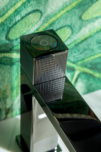 Смеситель для раковины Boheme Quad 159-SGM Оружейная сталь глянцевая латунь