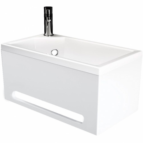 Панель с раковиной 1MarKa Tiny XS Mini 39 L У86733 подвесная Белая глянцевая МДФ / ЛДСП