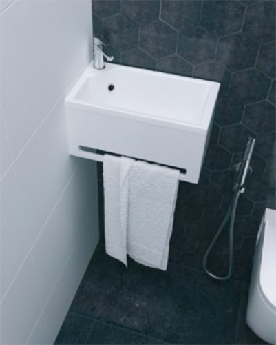 Панель с раковиной 1MarKa Tiny XS Mini 39 L У86733 подвесная Белая глянцевая МДФ / ЛДСП