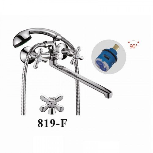 Смеситель для ванны D-Lin D146819-F универсальный цвет  Хром