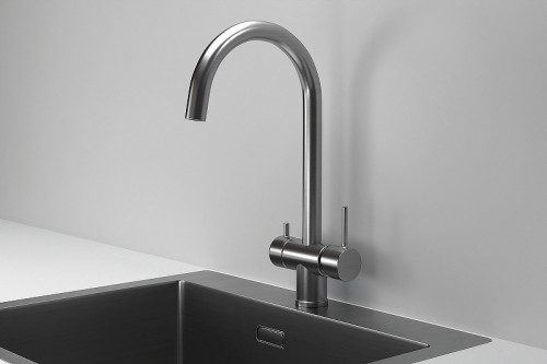 Смеситель для кухни Granula Kitchen Space 7104 цвет Сталь сатин