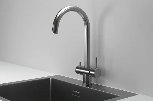 Смеситель для кухни Granula Kitchen Space 7104 цвет Сталь сатин