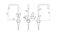 Смеситель для кухни Paulmark Wetter We213030-401 Антрацит однорычажный