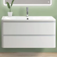 Тумба под раковину BelBagno ALBANO-1000-2C-SO-BL подвесная Bianco Lucido МДФ / ЛДСП