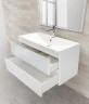 Тумба под раковину BelBagno ALBANO-1000-2C-SO-BL подвесная Bianco Lucido МДФ / ЛДСП