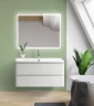 Тумба под раковину BelBagno ALBANO-1000-2C-SO-BL подвесная Bianco Lucido МДФ / ЛДСП