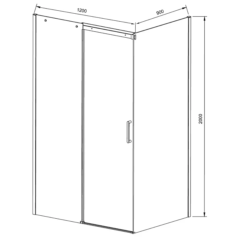 Душевой уголок Vincea Dice 120x90 VSR-4D9012CLGM профиль Вороненая сталь стекло прозрачное