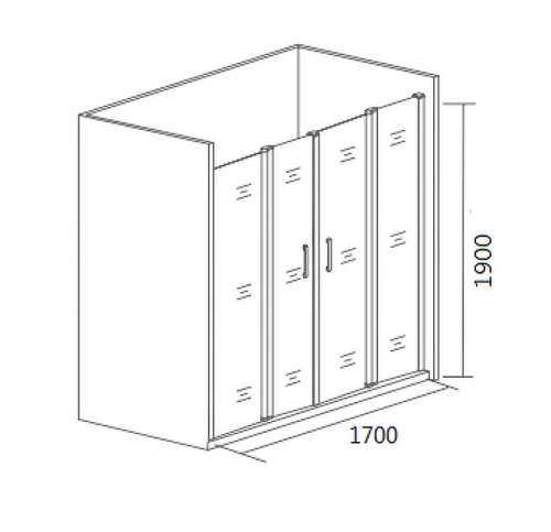Душевая дверь Good Door Cofe WTW-TD-170-C-B 170 КФ00016 профиль Черный стекло прозрачное