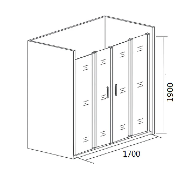 Душевая дверь Good Door Cofe WTW-TD-170-C-B 170 КФ00016 профиль Черный стекло прозрачное