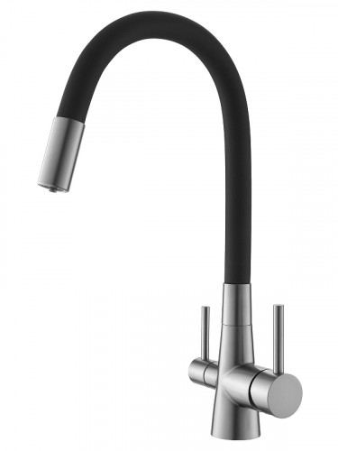 Смеситель для кухни Agger Elegant A3230322 цвет Сатин матовый Черный