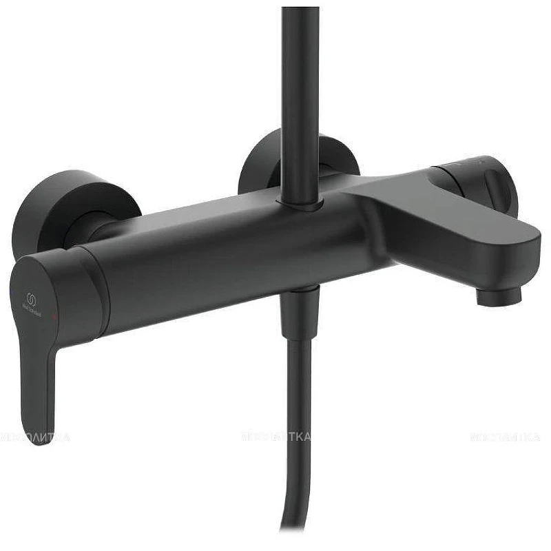 Душевая система Ideal Standard Cerafine O BL749S1 со смесителем для раковины и аксессуарами для ванной цвет Silk Black / Черный шелк