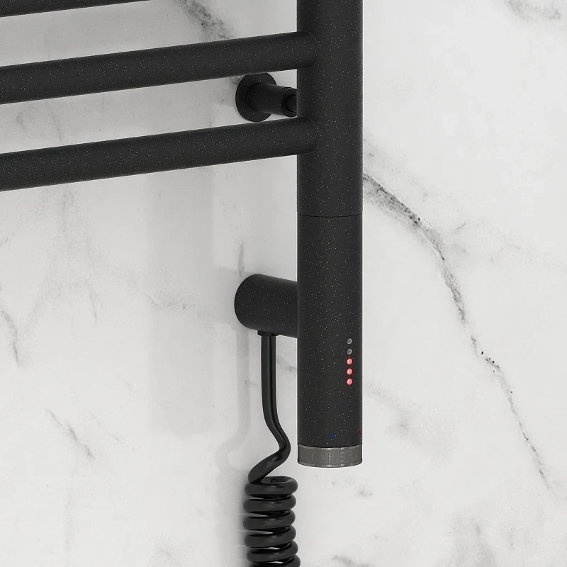 Электрический полотенцесушитель Сунержа Богема 3.0 с 1 полкой 100x50 15-5807-1050 цвет Тёмный титан муар