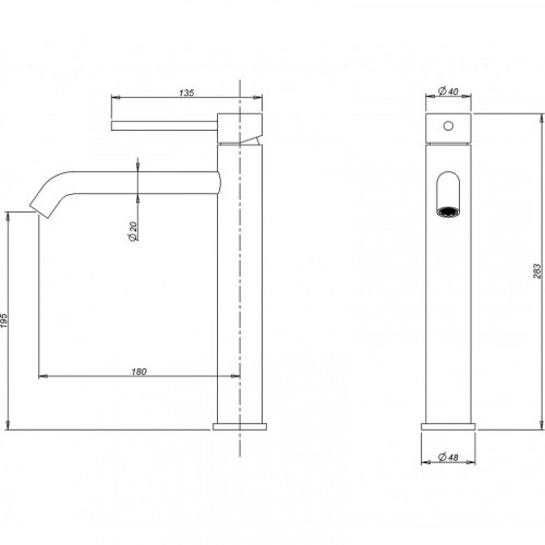 Смеситель для раковины Milacio Ultra MCU.551.GD Золотой нержавеющая сталь