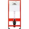 Комплект унитаза Ceruttispa Orlter Aria Tornado CT9955 с инсталляцией Tece Base 9400413 с сиденьем Микролифт и Белой клавишей смыва фарфор подвесной