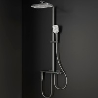 Душевая система RGW Shower Panels SP-35Gr 51140135-11 с термостатом Серая латунь на стену