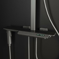 Душевая система RGW Shower Panels SP-35Gr 51140135-11 с термостатом Серая латунь на стену