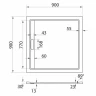 Душевой поддон из искусственного камня Cezares Tray AS 90x90 TRAY-AS-A-90-30-NERO Черный матовый