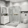 Душевой уголок Grossman Cosmo 130х80 120.K33.02.1380.10.00 профиль Хром стекло прозрачное