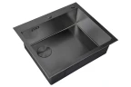 Кухонная мойка ZorG Lux Grafit 59 L LUX 5951-L GRAFIT цвет Графит