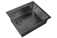 Кухонная мойка ZorG Lux Grafit 59 L LUX 5951-L GRAFIT цвет Графит