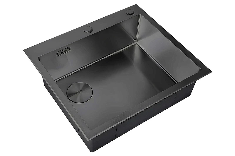 Кухонная мойка ZorG Lux Grafit 59 L LUX 5951-L GRAFIT цвет Графит