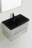 Раковина BelBagno 100 BB1000/455-LV-ART-ALR-NERO Черная матовая