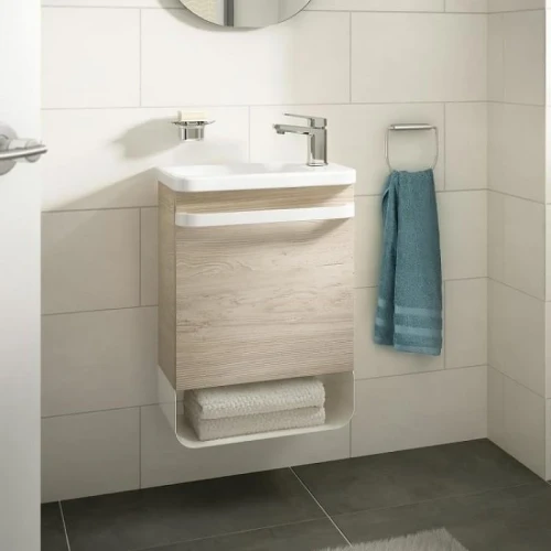 Тумба под раковину Ideal Standard Tonic II 45 R R4306FF подвесная цвет Wood light brown (Светло-коричневое дерево)