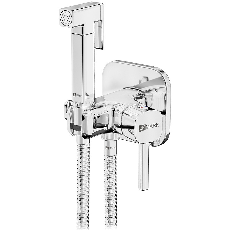 Гигиенический душ со смесителем Lemark Solo LM7173C Хром латунь встраиваемый