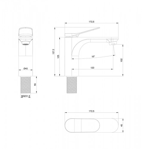 Смеситель для раковины Wonzon & Woghand WW-XH-010-MB цвет Черный матовый