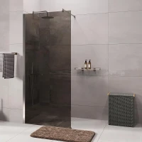 Душевая перегородка WasserKRAFT Rur 100 30W44BN-TG профиль цвет Никель стекло тонированное