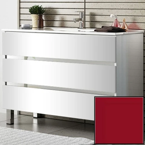 Тумба с раковиной SanVit Кубэ-3 70 kkube3070 в цвете Ral Красный глянец МДФ / ЛДСП