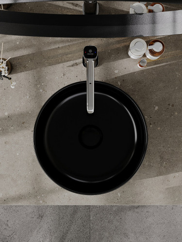 Раковина-чаша Orange 35 B07-345B Черная матовая фарфор накладная