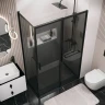 Душевая стенка Grossman Style 90 200.K33.05.90.21.10 профиль Черный матовый стекло тонированное
