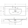 Раковина BelBagno 90 BB-8099-3-90 Белая