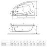 Акриловая ванна Excellent Aquaria Comfort 150x95 L WAEX.AQL15WH цвет Белый