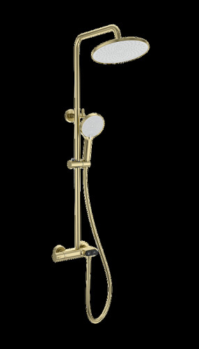 Душевая система Wonzon & Woghand Muse WW-B2091-A-BG с термостатом цвет Брашированное золото