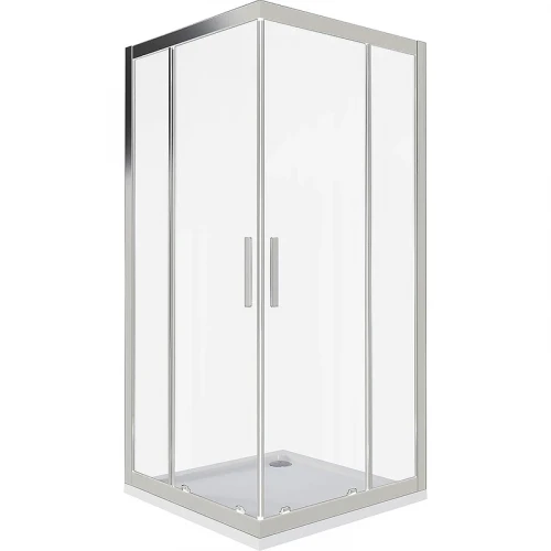 Душевой уголок Good Door Cofe CR-100-C-CH 100x100 КФ00027 профиль Хром стекло прозрачное