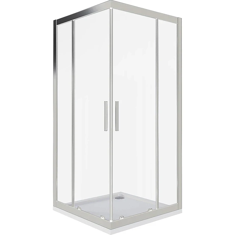 Душевой уголок Good Door Cofe CR-100-C-CH 100x100 КФ00027 профиль Хром стекло прозрачное
