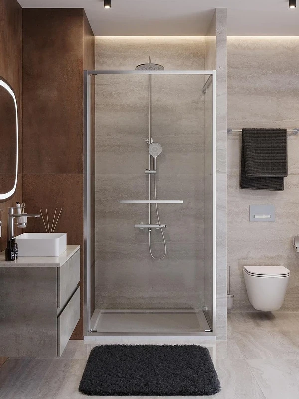 Душевая дверь Cezares Lux 90 LUX-B-FS-1-90-C-CR профиль Хром стекло прозрачное