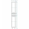 Шкаф пенал Stella Polar Концепт 24 SP-00000143 Белый