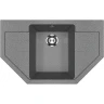 Кухонная мойка Ulgran Classic U-609-309 Темно-серая искусственный камень (литьевой мрамор) встраиваемый