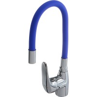 Смеситель для кухни Melodia della vita Ostessa MDV40615Blue Хром Синий латунь