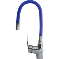 Смеситель для кухни Melodia della vita Ostessa MDV40615Blue Хром Синий латунь