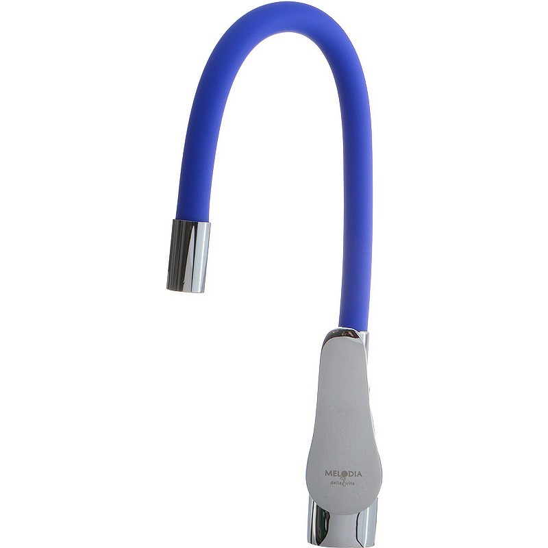 Смеситель для кухни Melodia della vita Ostessa MDV40615Blue Хром Синий латунь