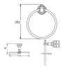 Кольцо для полотенец Rose RG11 RG1106 цвет Хром