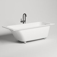 Ванна из искусственного камня Salini Orlanda Kit 180х80 102112G Белая глянцевая