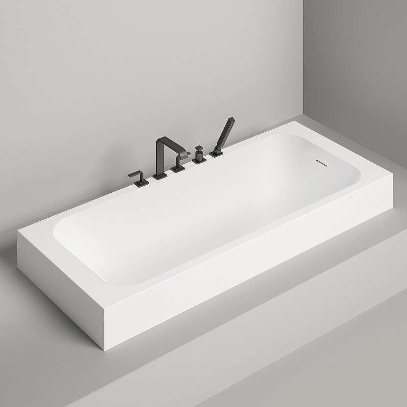 Ванна из искусственного камня Salini Orlanda Kit 180х80 102112G Белая глянцевая